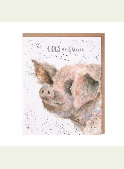 Wrendale Designs kaart Hogs and kisses